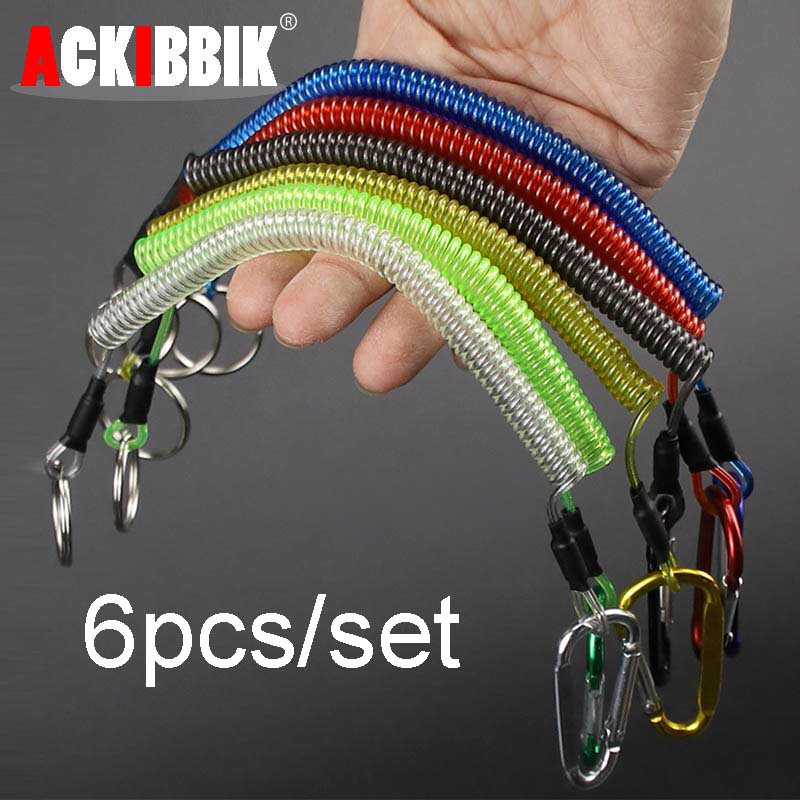 Fishing Kayak Paddle - Ackibbik 6pcs ตกปลา Lanyard Carabiner เชือกตกปลา