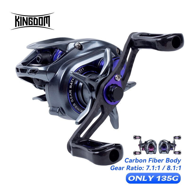 Kastking Reel Zephyr - รอกตกปลา Kingdom baitcasting น้ำหนักเบา135ก. 7.1:1 8.1:1กก.
