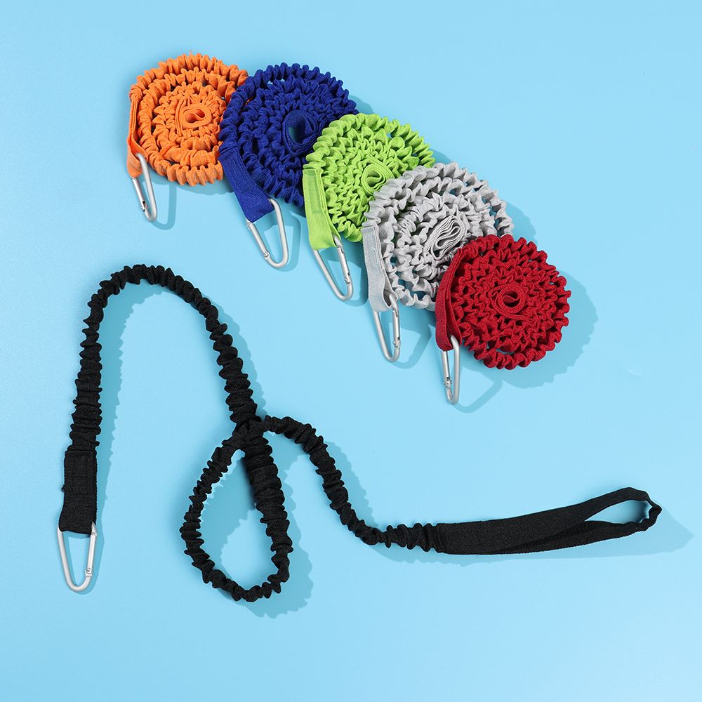 Fishing Kayak Anchor - สายรัดพายเรือคายัค/เรือแคนูแบบยืดหยุ่นปรับได้ สายรัดคันเบ็ดตกปลา เชือกนิรภัย คาราบิเนอร์ อุปกรณ์เสริมสำหรับเรือพาย