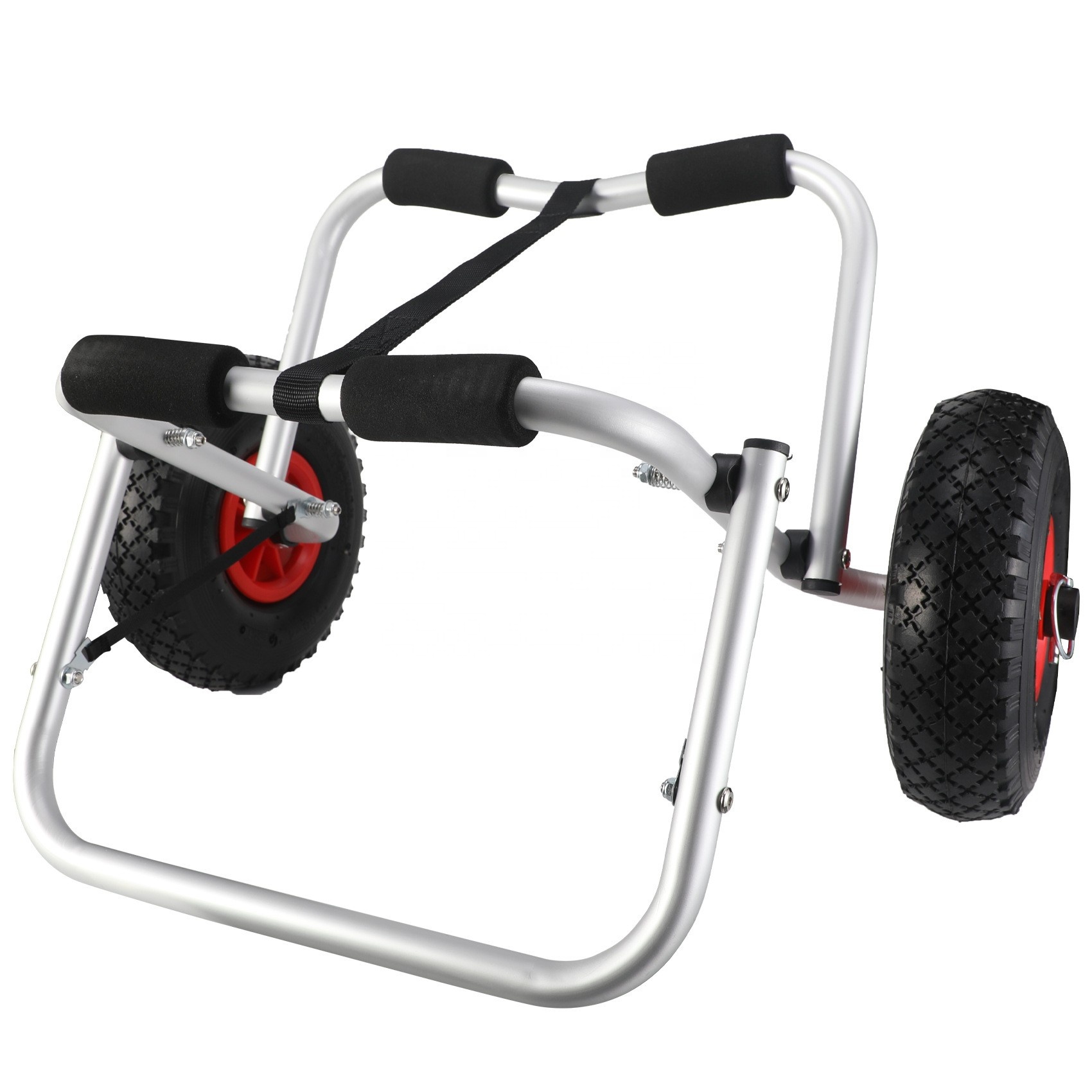 Fishing Kayak Cart - รถเข็นพับได้สำหรับเรือคายัค ทำจากอะลูมิเนียม ปรับระดับได้ พกพาสะดวก ใช้สำหรับเรือแคนูและเรือคายัคตกปลา
