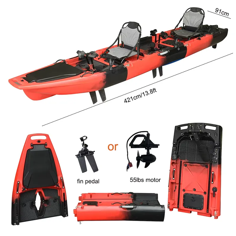 เรือคายัคแบบมีมอเตอร์ไฟฟ้า 3 ท - Fishing Kayak Pedal Drive บทวิจารณ์และราคา